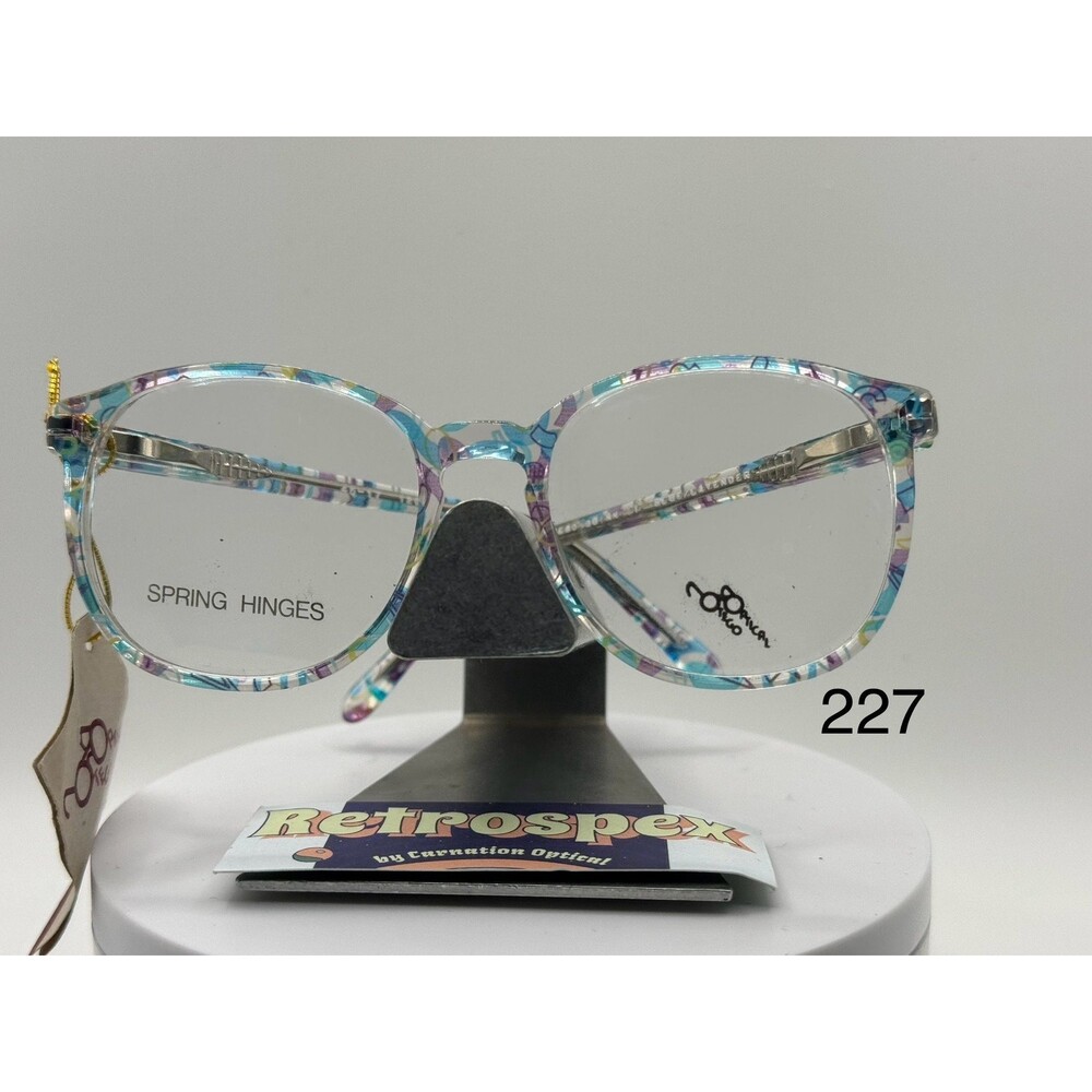True Vintage Eyeglasses Petite/Kids Plastic Original Lens Otego Blue Confetti